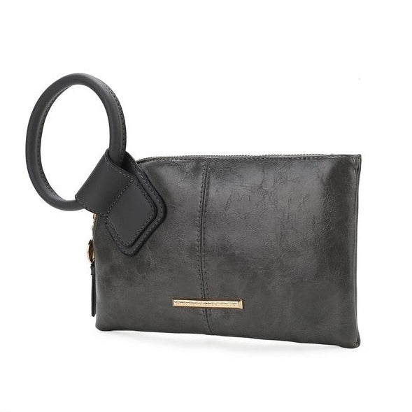 Vegan Leather Wristlet Clutch