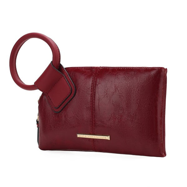 Vegan Leather Wristlet Clutch