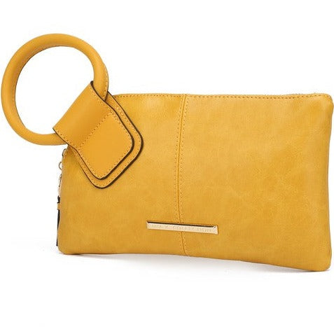 Vegan Leather Wristlet Clutch