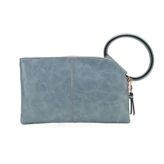 Vegan Leather Wristlet Clutch