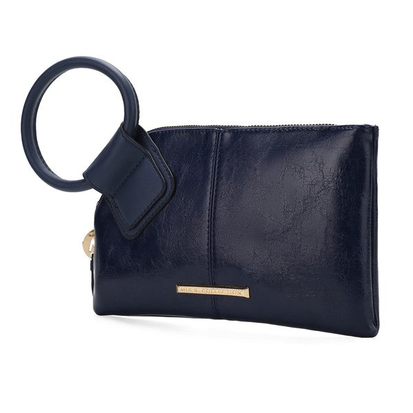 Vegan Leather Wristlet Clutch