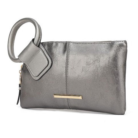 Vegan Leather Wristlet Clutch