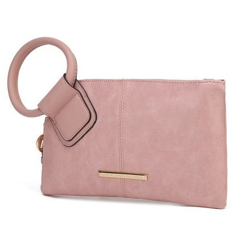 Vegan Leather Wristlet Clutch