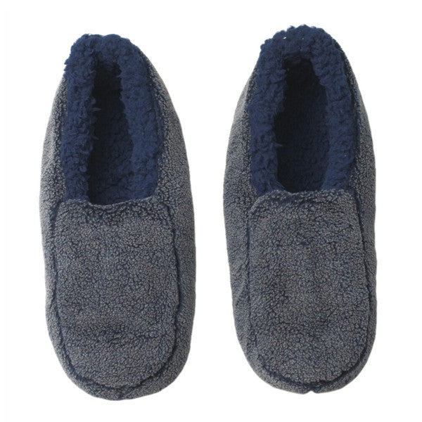 Sherpa Blue Cozy Fleece Lined Slippers