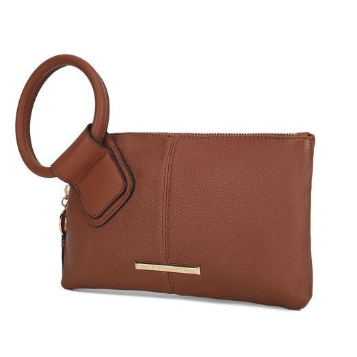 Vegan Leather Clutch Wristlet