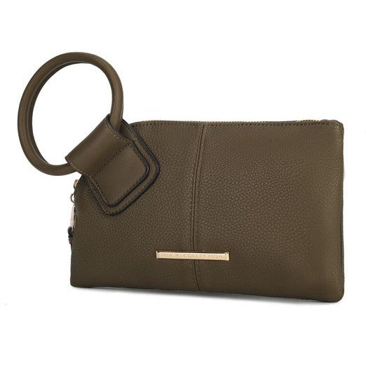 Vegan Leather Clutch Wristlet