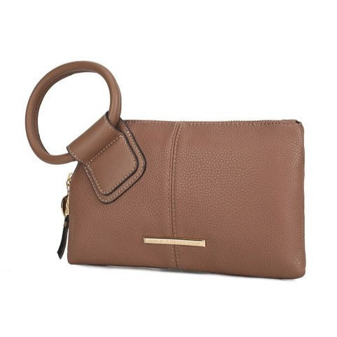 Vegan Leather Clutch Wristlet