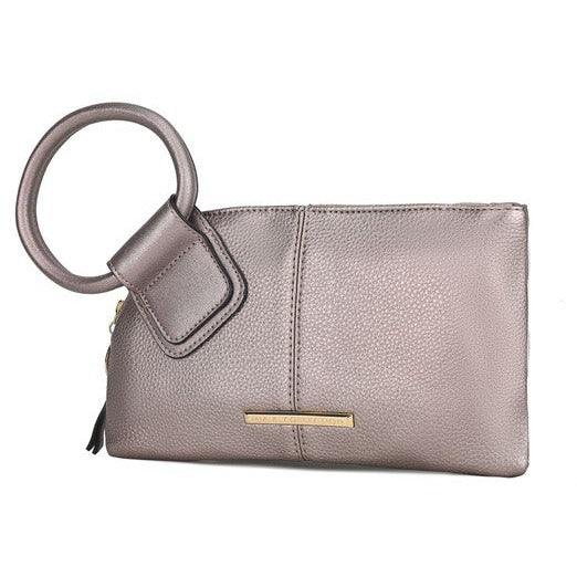 Vegan Leather Clutch Wristlet