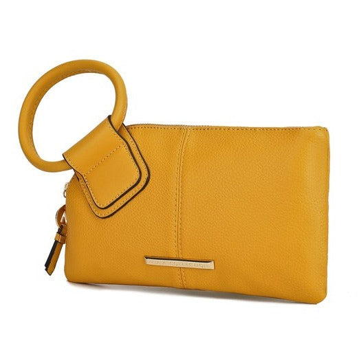 Vegan Leather Clutch Wristlet