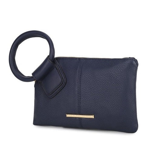 Vegan Leather Clutch Wristlet