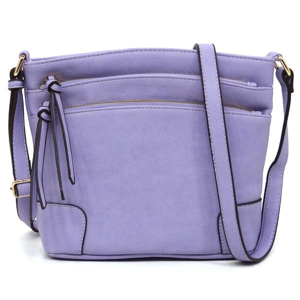 Multi Zip Pocket Crossbody Bag