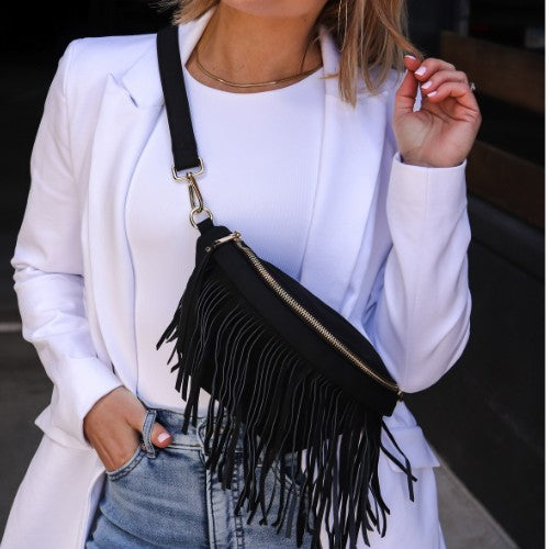 Removable Fringe Sling Bag