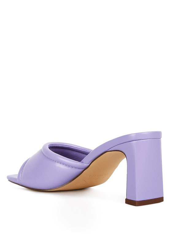 Vegan leather Italian Block Heel