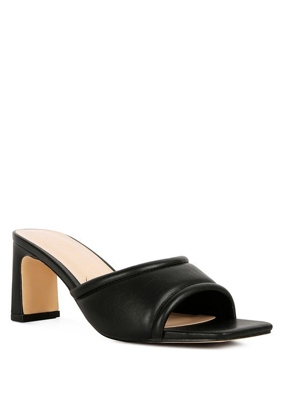 Vegan leather Italian Block Heel