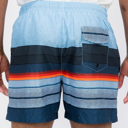 Blue stripes Swim Shorts