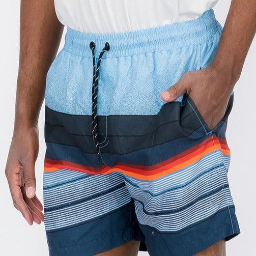 Blue stripes Swim Shorts