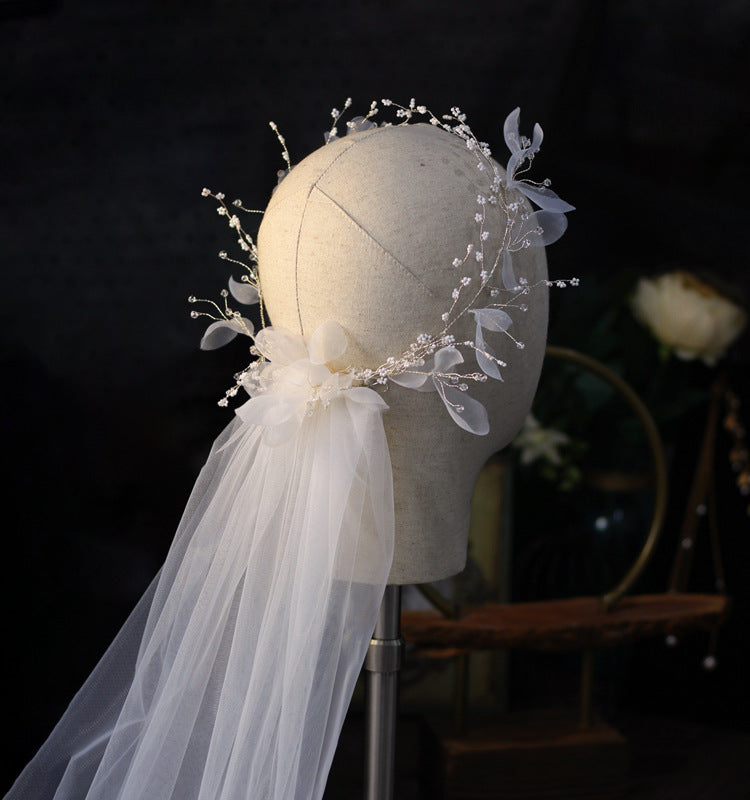 Gold Bridal Head Piece with Veil