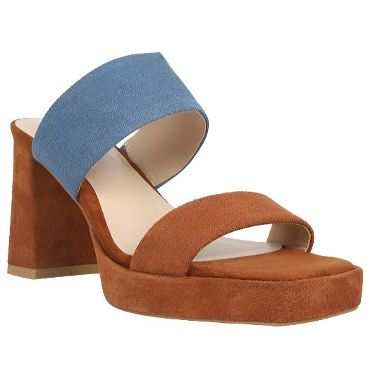 Slip On Platform Block Heel Sandals