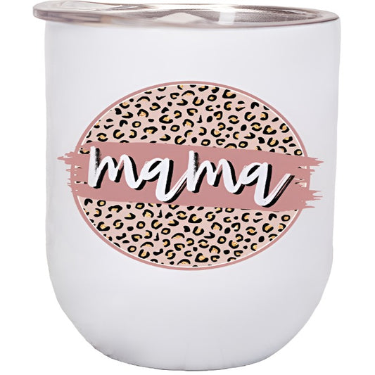 Mother's Day Leopard Neutral Circle Wine Tumbler