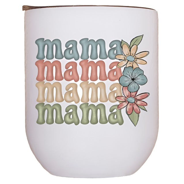 Mother's Day Color Mama Floral Stack Wine Tumbler