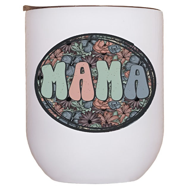 Mother's Day Gift Mama Black Circle Wine Tumbler