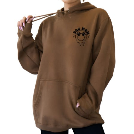 Dog Mom Dripping Smiley Hoodie Sweatshirt - Plus