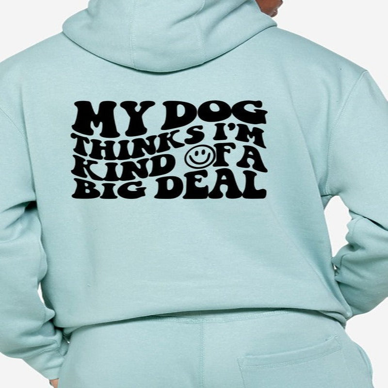 Dog Mom Dripping Smiley Hoodie Sweatshirt - Plus