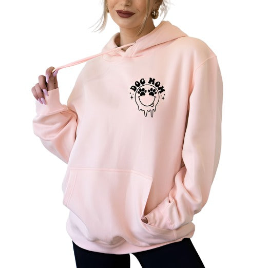 Dog Mom Dripping Smiley Hoodie Sweatshirt