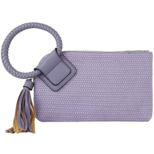 Canvas Wristlet Clutch With Tassel