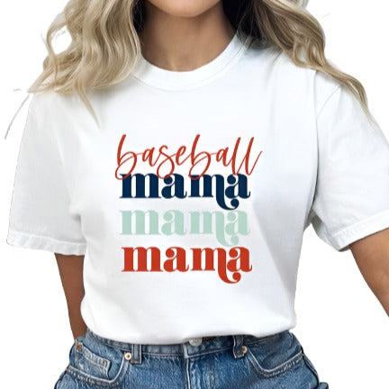 Baseball Mama Stacked Dyed Tee