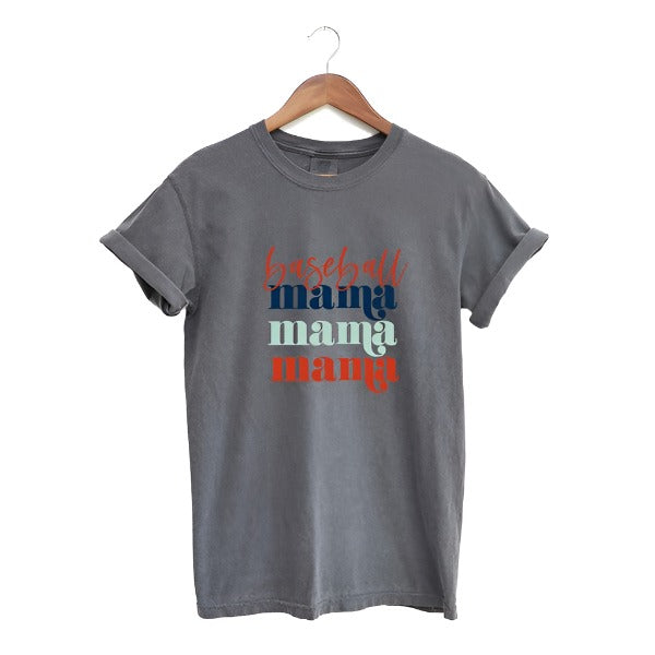 Baseball Mama Stacked Dyed Tee