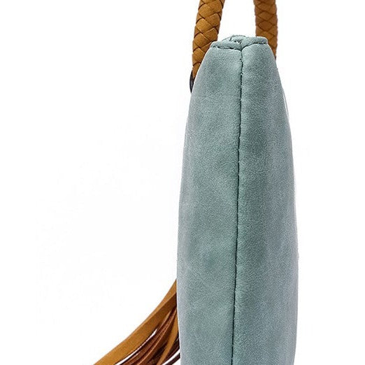 Cuff Handle Wristlet Clutch with Tassel