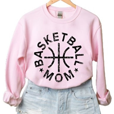 Basketball Mom Distressed Graphic Sweatshirt