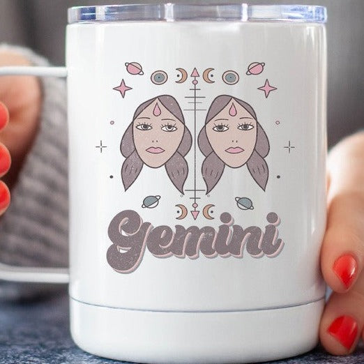 Gemini Astrological Sign Travel Coffee Cup