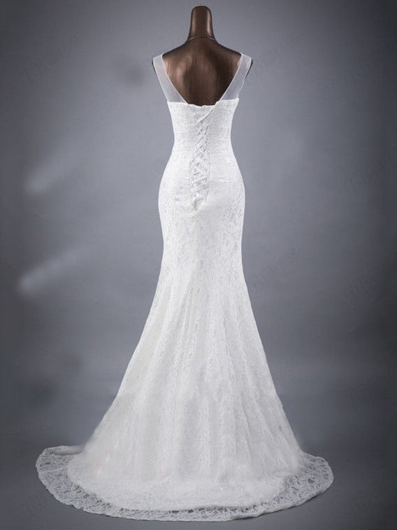 White Lace Detailed Bridal Gown