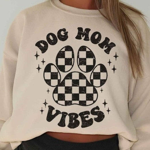 Dog Mom Vibes Oversized Sweatshirt