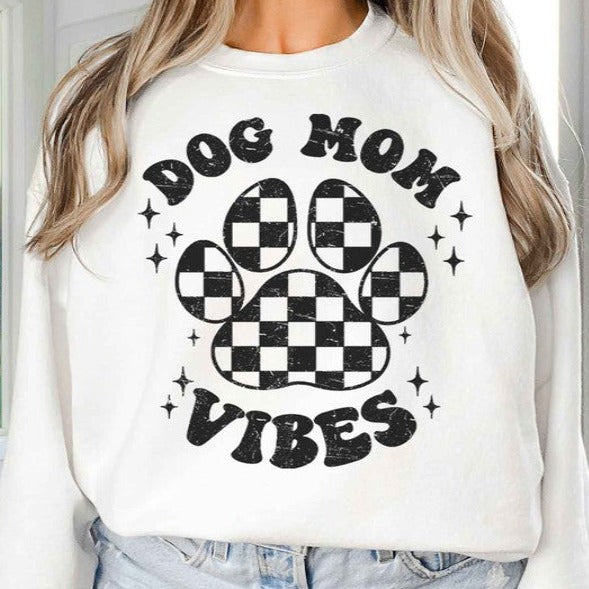 Dog Mom Vibes Oversized Sweatshirt