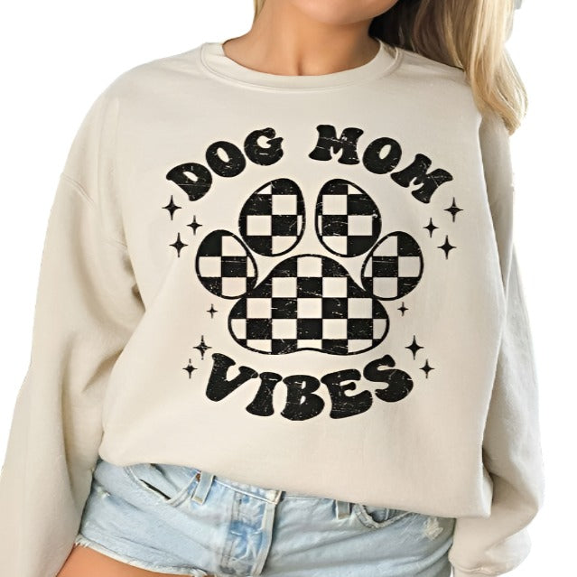 Dog Mom Vibes Oversized Sweatshirt