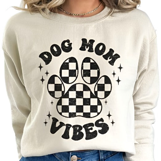 Dog Mom Vibes Graphic Sweatshirt