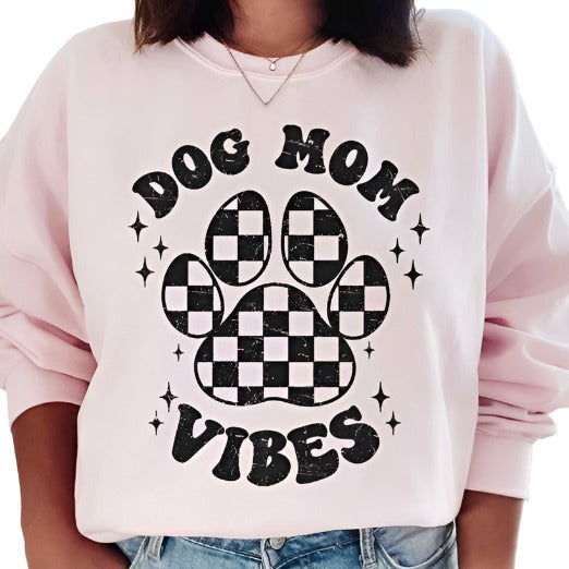 Dog Mom Vibes Graphic Sweatshirt