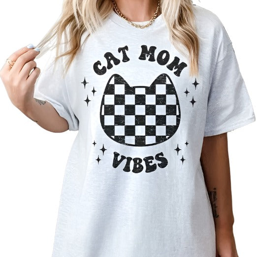 Cat Mom Vibes Oversized Top