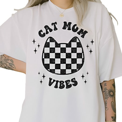 Cat Mom Vibes Oversized Top