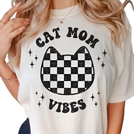 Cat Mom Vibes Oversized Top