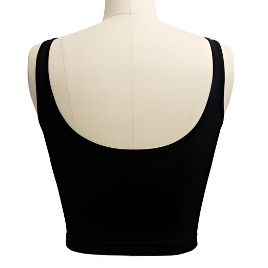 Ribbed Underlined Crop Top