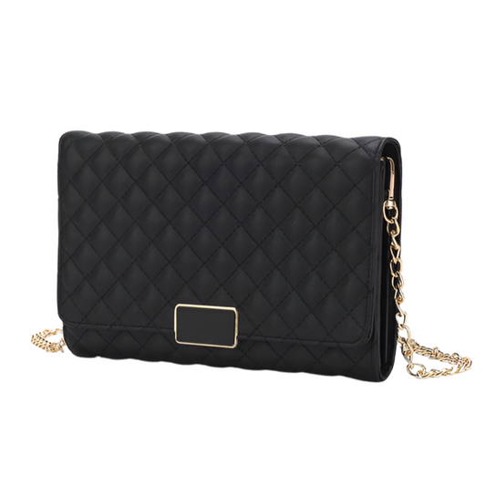 Quilted Envelope Clutch Crossbody Bag