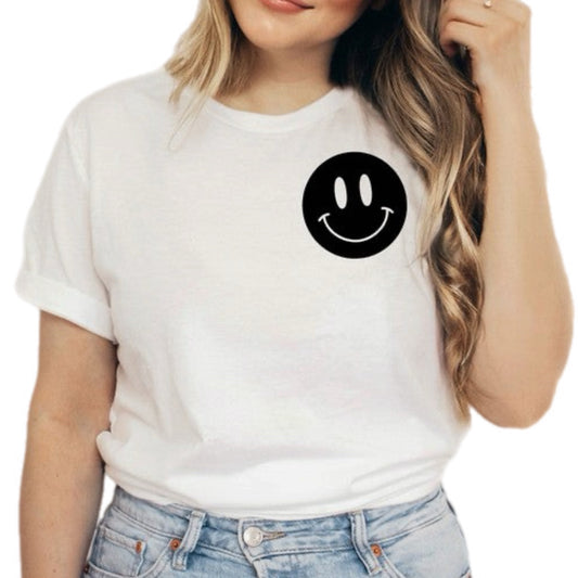 I'm A Cool Mom Smiley Face Front & Back Tee