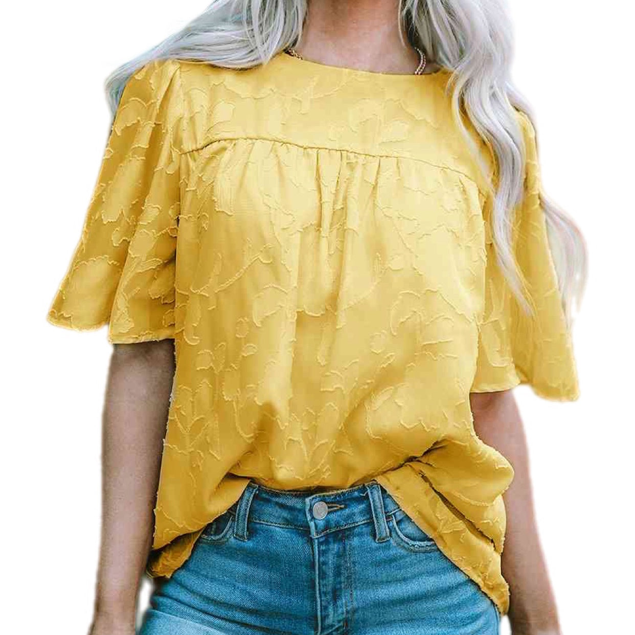 Ruched Puff Sleeve Blouse