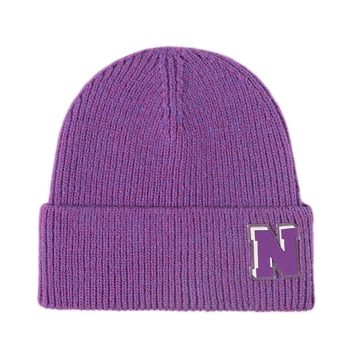 N Patch Cuffed Knit Beanie