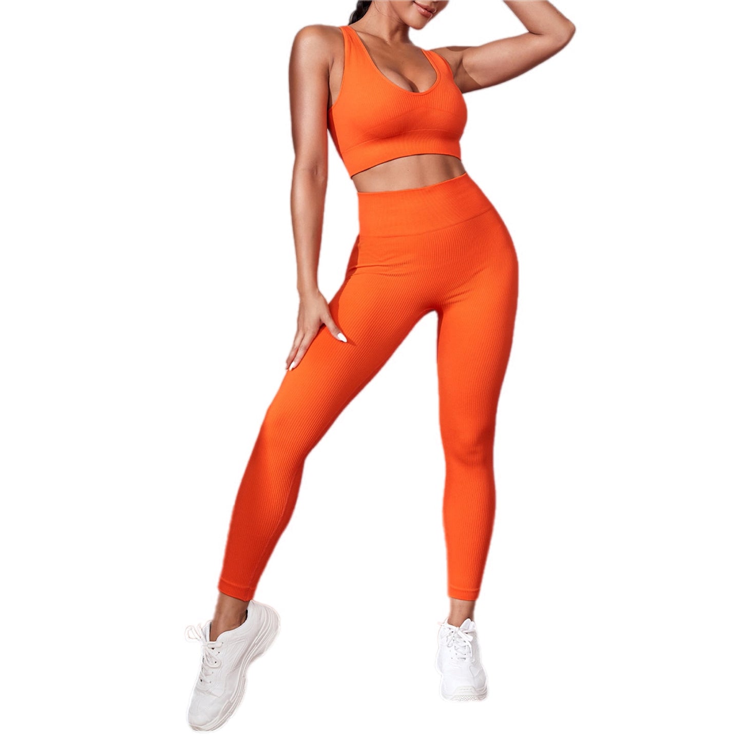 Seamless Ribbed Activewear Set