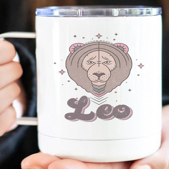 Leo Astrological Sign Coffee Travel Cup